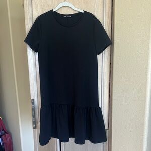 Zara Chic Black Peplum Dress